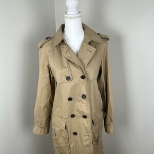Coach Tan Double-Breasted Trench Coat